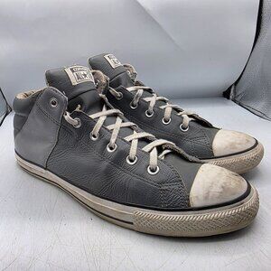 Converse All Star Chuck Taylor Street Mid Mens Size 12 Gray Shoes Leather Casual